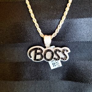 Boss Pendent Only lab created Diamonds!